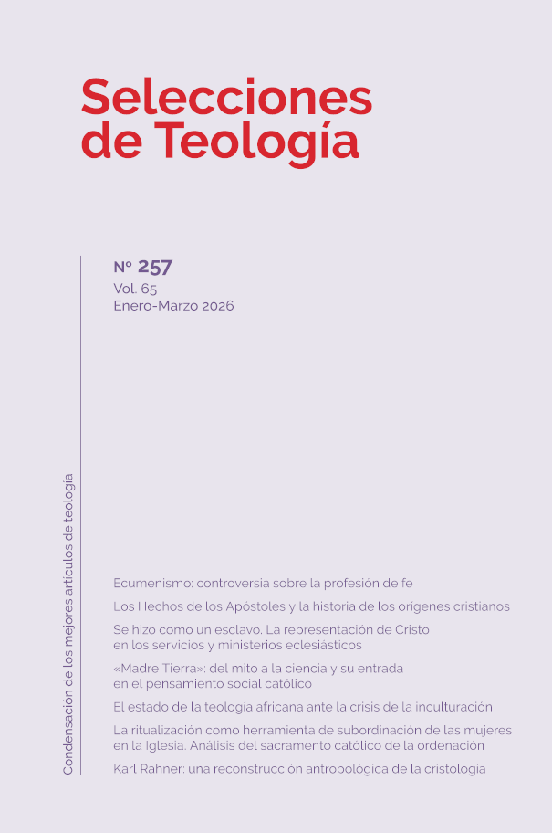 Portada número 257 de Selecciones de Teología